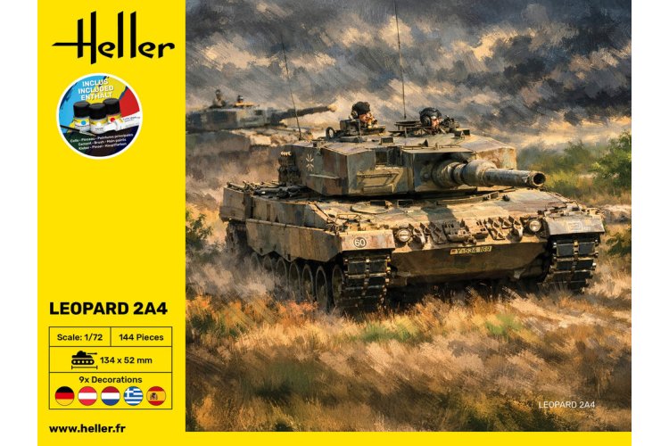 1:72 Heller 35800 Leopard 2A4 - German Main Battle Tank - Starter Kit - Hel35800 3 - HEL35800