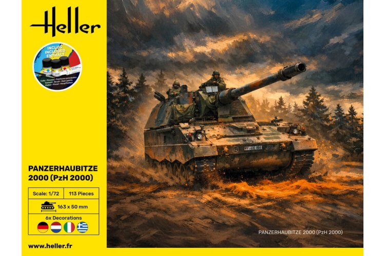 1:72 Heller 35803 Panzerhaubitze 2000 (PzH 2000) - German Self-Propelled Howitzer - Starter Kit - Hel35803 3 - HEL35803