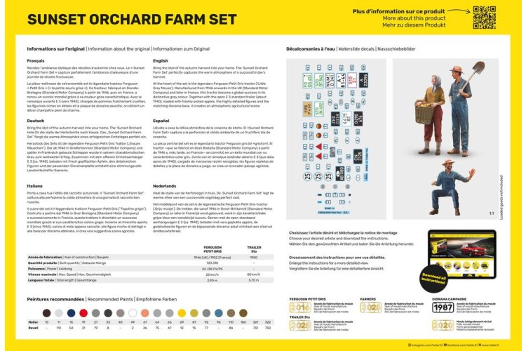 1:24 Heller 50334 Sunset Orchard Farm Set - 3 Figuren - Hel50334 4 - HEL50334