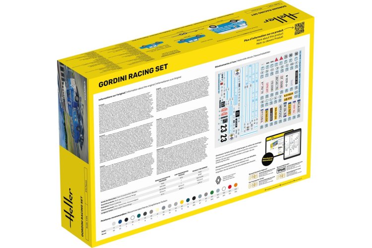 1:24 Heller 52328 Renault Gordini Racing Set - Busje - Auto - Aanhanger - Starter Kit - Hel52328 2 - HEL52328
