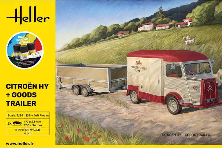 1:24 Heller 52331 Citro&euml;n HY Van with Goods Trailer - Starter Kit - Hel52331 3 - HEL52331