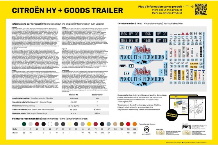 1:24 Heller 52331 Citro&euml;n HY Van with Goods Trailer - Starter Kit - Hel52331 4 - HEL52331