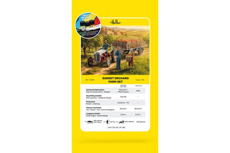 1:24 Heller 52334 Sunset Orchard Farm Set - 3 Figuren - Starter Kit - Hel52334 7 - HEL52334