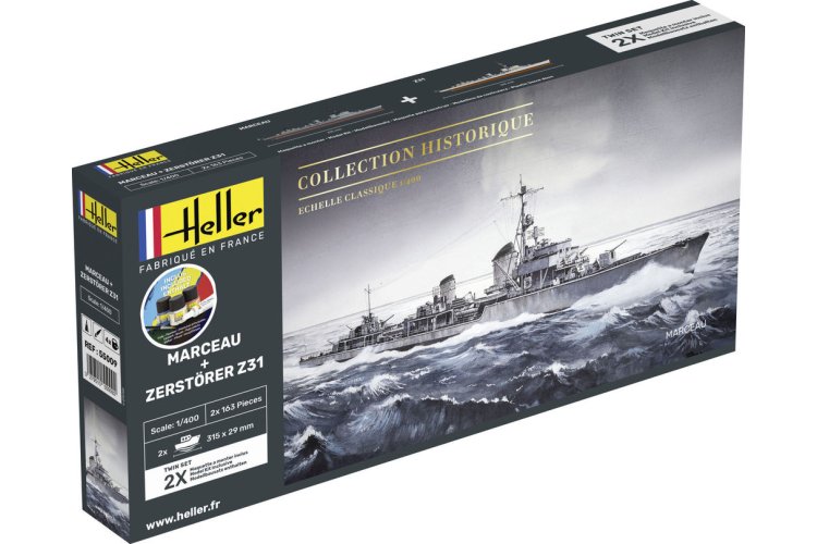 1:400 Heller 55009 Marceau + Zerst&ouml;rer Z31 - Twinset - Starter Kit - Hel55009 1 1 - HEL55009
