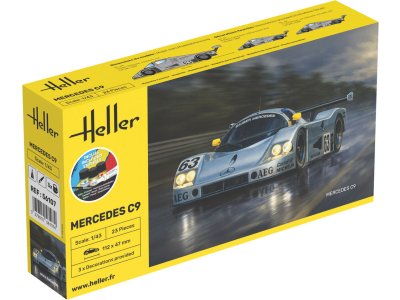 1:43 Heller 56107 Mercedes-Benz Sauber C9 - Duitse Raceauto - Starter Kit - Hel56107 1 - HEL56107
