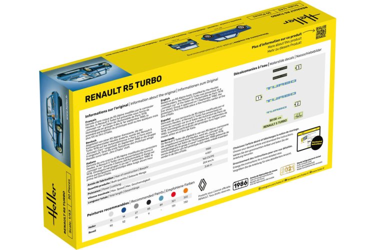 1:43 Heller 56150 Renault R5 Turbo - Franse Rallyauto - Starter Kit - Hel56150 2 - HEL56150