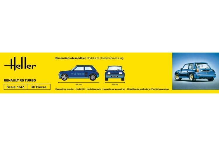 1:43 Heller 56150 Renault R5 Turbo - Franse Rallyauto - Starter Kit - Hel56150 5 - HEL56150