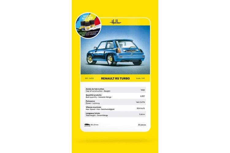 1:43 Heller 56150 Renault R5 Turbo - Franse Rallyauto - Starter Kit - Hel56150 7 - HEL56150