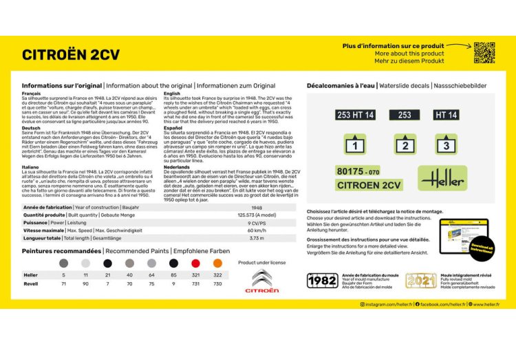 1:43 Heller 56175 Citroen 2 CV - Starter Kit - Hel56175 2 - HEL56175