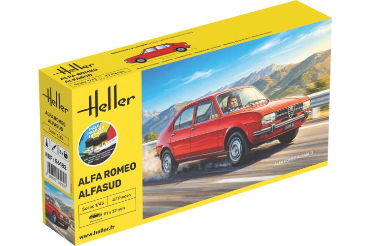 1:43 Heller 56182 Alfa Romeo Alfasud - Italiaanse Klassieke Auto - Starter Kit - Hel56182 1 - HEL56182
