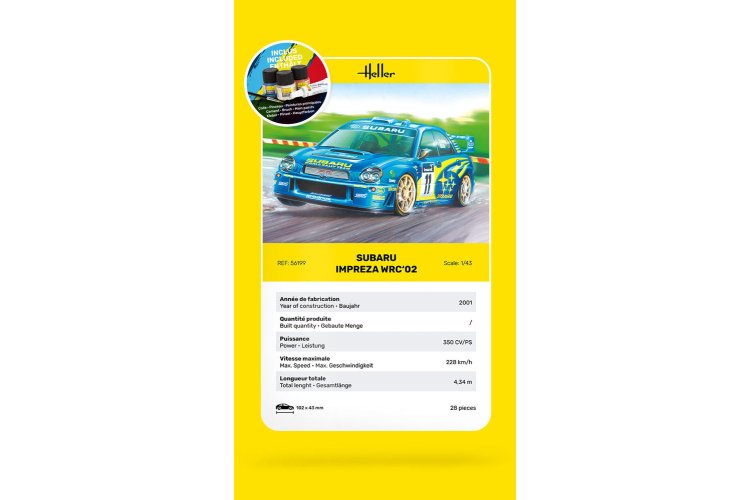 1:43 Heller 56199 Subaru Impreza WRC 2002 - Japanse Rallyauto - Starter Kit - Hel56199 7 - HEL56199
