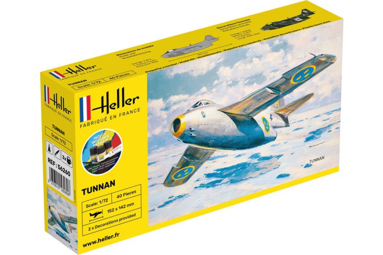 1:72 Heller 56260 Saab J 29 Tunnan - Zweeds Jachtvliegtuig - Starter Kit - Hel56260 1 - HEL56260
