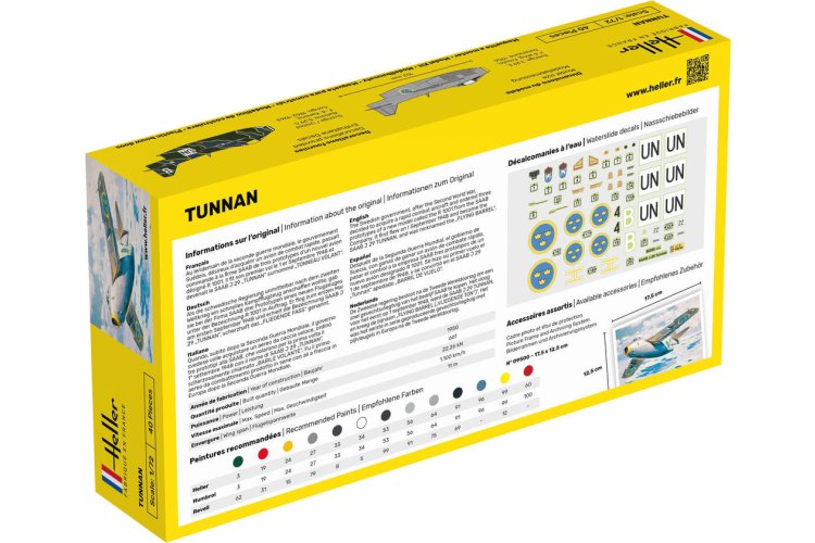 1:72 Heller 56260 Saab J 29 Tunnan - Zweeds Jachtvliegtuig - Starter Kit - Hel56260 2 - HEL56260