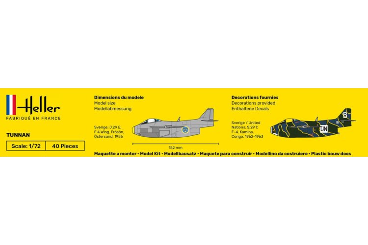 1:72 Heller 56260 Saab J 29 Tunnan - Zweeds Jachtvliegtuig - Starter Kit - Hel56260 5 - HEL56260