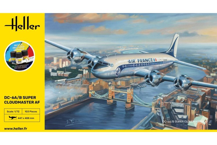 1:72 Heller 56315 Douglas DC-6 Super Cloudmaster AF - Starter Kit - Hel56315 3 - HEL56315
