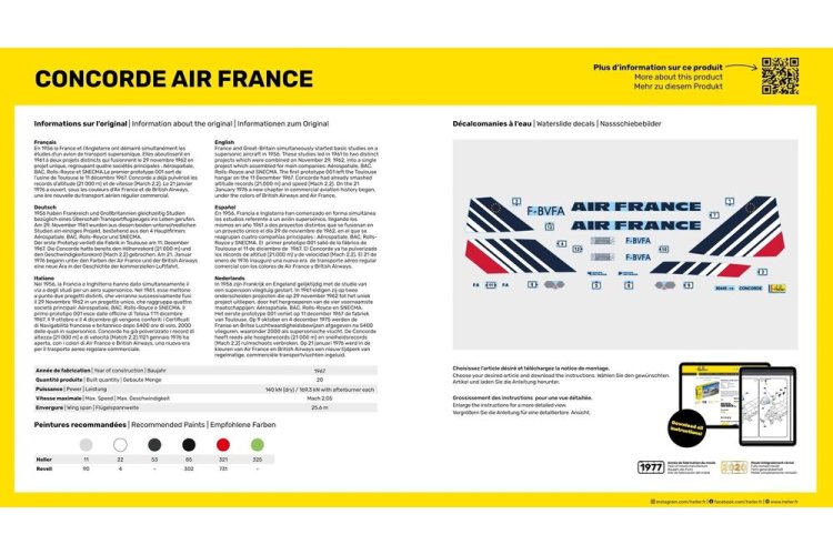 1:125 Heller 56445 Concorde AF - Starter Kit - Hel56445 2 - HEL56445