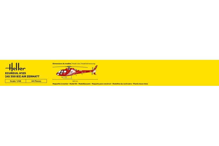 1:48 Heller 56490 Heli Ecureuil H125 - AS 350 B3 - Air Zermatt - Starter Kit - Hel56490 4 - HEL56490