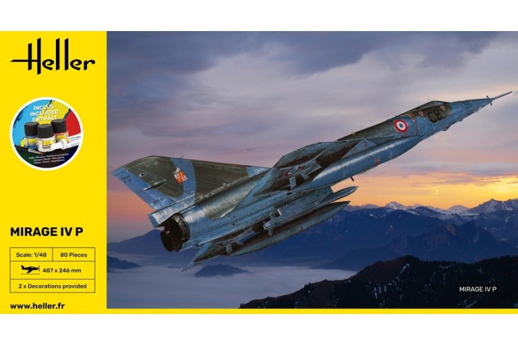 1:48 Heller 56493 Mirage IV P Plane - Starter Kit - Hel564932 - HEL56493