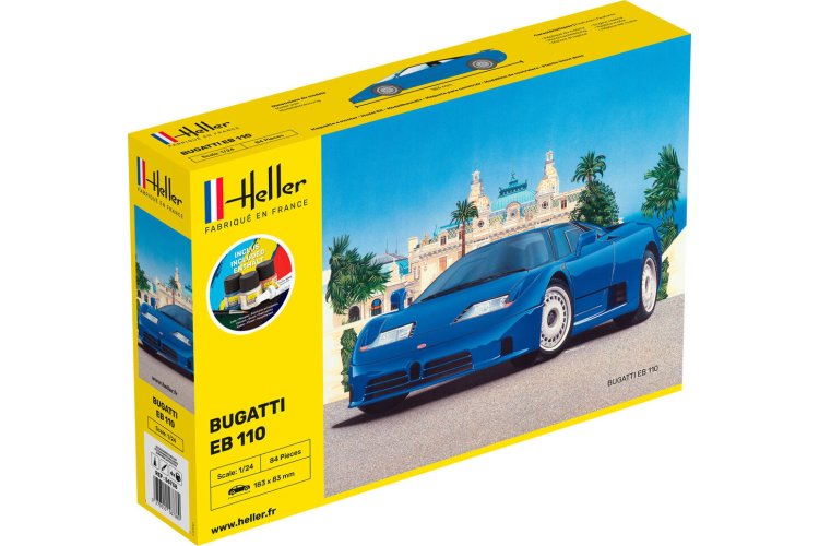 1:24 Heller 56738 Bugatti EB 110 Car - Starter Kit - Hel56738 1 - HEL56738