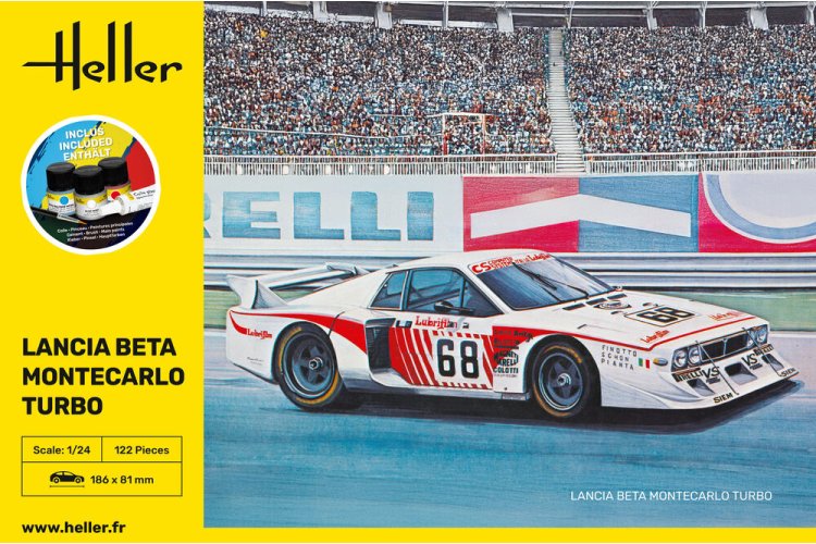 1:24 Heller 56741 Lancia Beta Montecarlo Turbo &ndash; Italian Group 5 Race Car &ndash; Starter Kit - Hel56741 3a - HEL56741