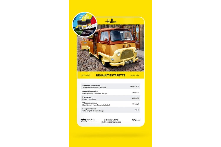 1:24 Heller 56743 Renault Estafette - Starter Kit - Hel56743 4 - HEL56743