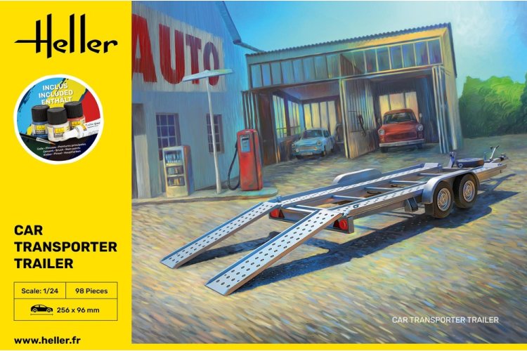 1:24 Heller 56774 Auto Transport Trailer - Aanhanger - Starter Kit - Hel56774 3 - HEL56774