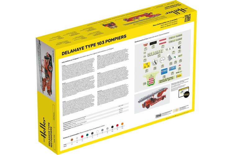 1:24 Heller 56780 Fire Truck Delahaye Type 103 - Pompiers - Starter Kit - Hel56780 2 - HEL56780