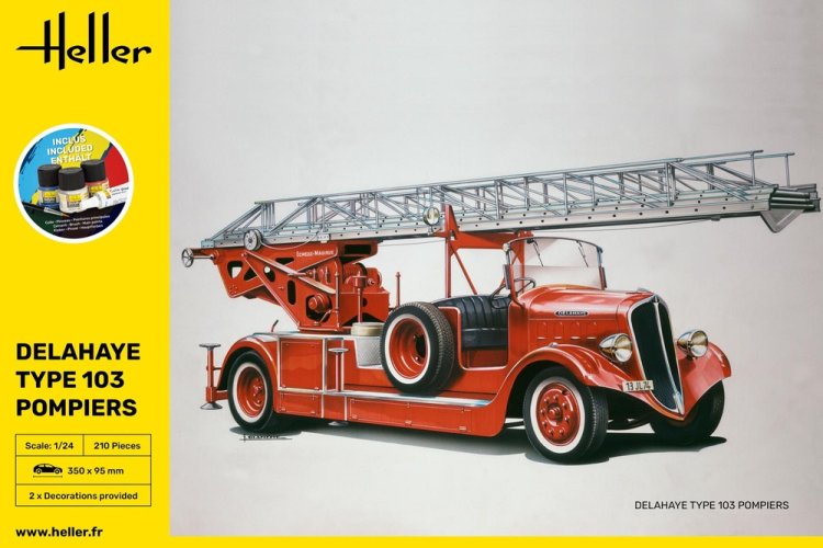1:24 Heller 56780 Fire Truck Delahaye Type 103 - Pompiers - Starter Kit - Hel56780 3 - HEL56780