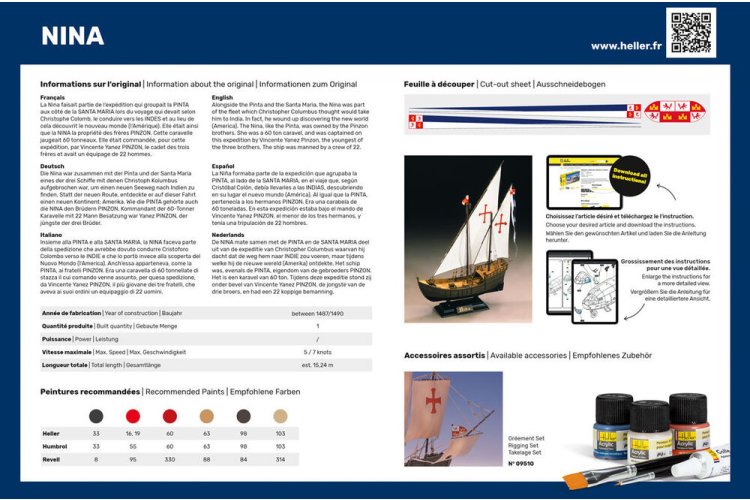 1:75 Heller 56815 NINA Ship - Starter Kit  - Hel56815 2 - HEL56815