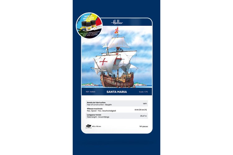 1:75 Heller 56865 Santa Maria Ship - Starter Kit - Hel56865 4 - HEL56865