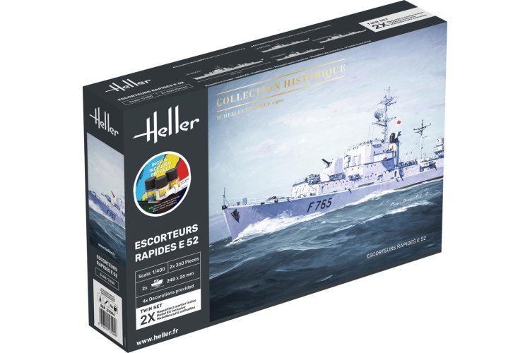 1:400 Heller 57094 Escorteurs Rapides E 52 Collection Historique - 2 Fregat Schepen - Starter Kit - Hel57094 1 - HEL57094