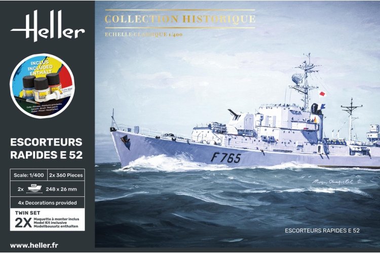 1:400 Heller 57094 Escorteurs Rapides E 52 Collection Historique - 2 Fregat Schepen - Starter Kit - Hel57094 3 - HEL57094