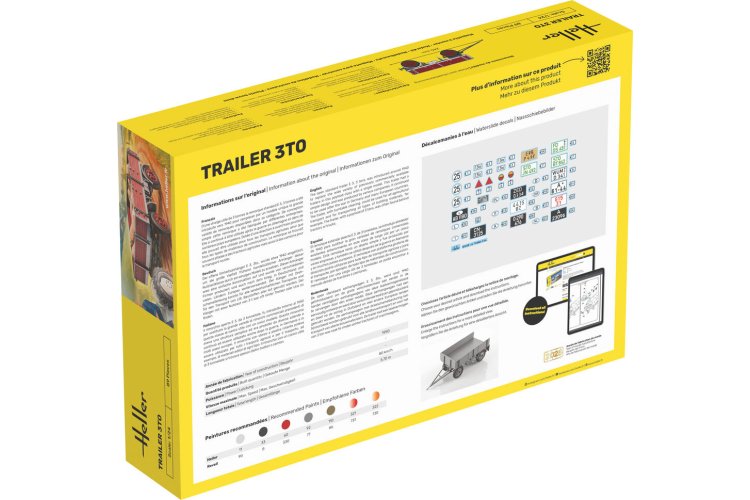 1:24 Heller 57410 - 3 Tons Trailer - Aanhanger - Starter Kit - Hel57410 2 - HEL57410