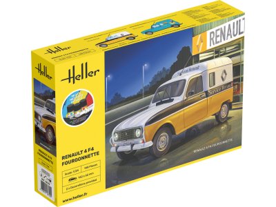 1:24 Heller 58700 Renault 4 F4 Fourgonnette - Franse Klassieke Bestelwagen - Starter Kit - Hel58700 1 - HEL58700