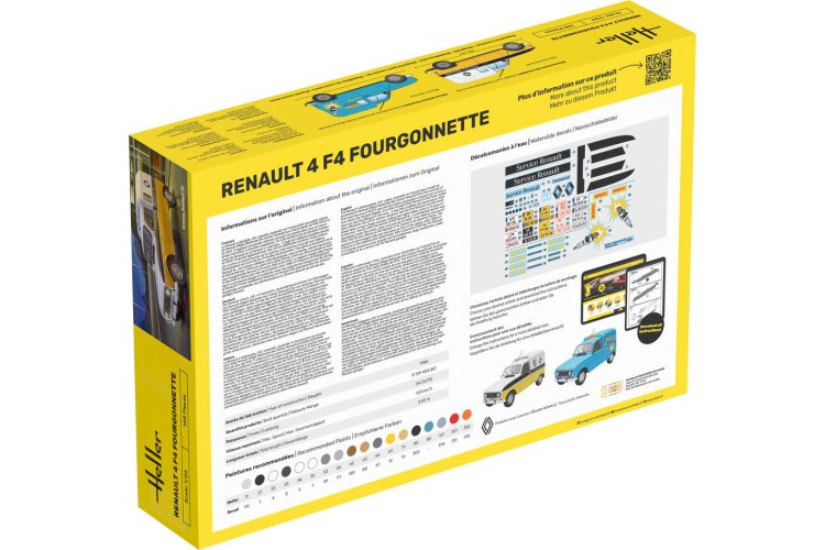 1:24 Heller 58700 Renault 4 F4 Fourgonnette - Franse Klassieke Bestelwagen - Starter Kit - Hel58700 2 - HEL58700