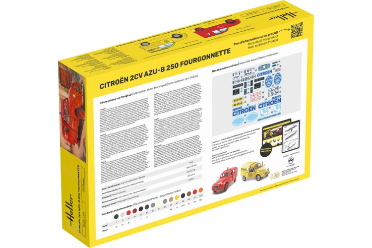 1:24 Heller 58701 Citro&euml;n 2CV AZU-B 250 Fourgonnette - Franse Auto - Starter Kit - Hel58701 2 - HEL58701