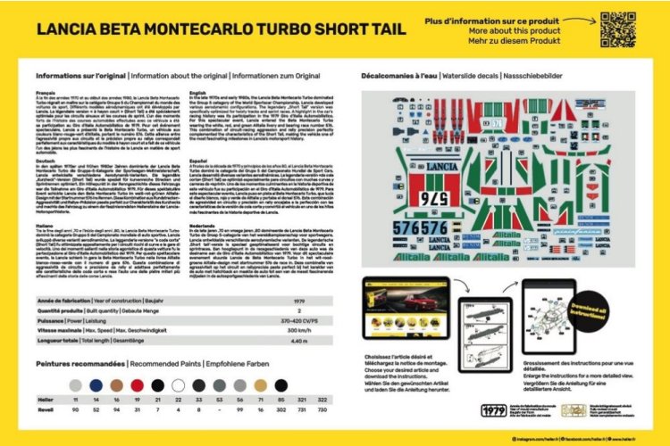 1:24 Heller 58741 Lancia Beta Montecarlo Turbo Short Tail - Italian Race Car - Starter Kit - Hel58741 4 - HEL58741