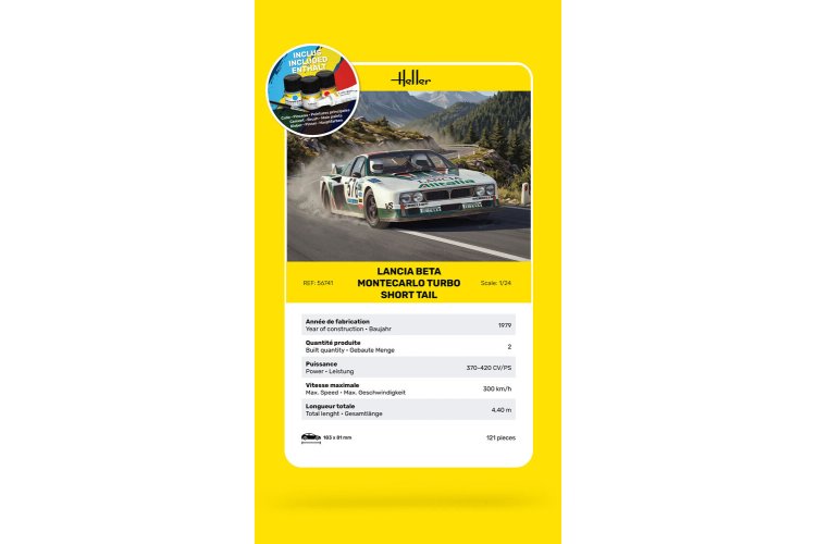 1:24 Heller 58741 Lancia Beta Montecarlo Turbo Short Tail - Italian Race Car - Starter Kit - Hel58741 7 - HEL58741