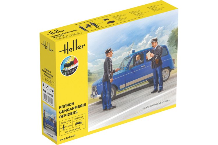 1:24 Heller 58751 French Gendarmerie Officers &ndash; 3 Figures &ndash; Starter Kit - Hel58751 1 - HEL58751