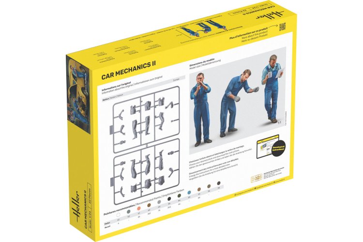 1:24 Heller 58756 Automonteurs II - voor Diorama - 3 Figuren - Starter Kit - Hel58756 2 - HEL58756