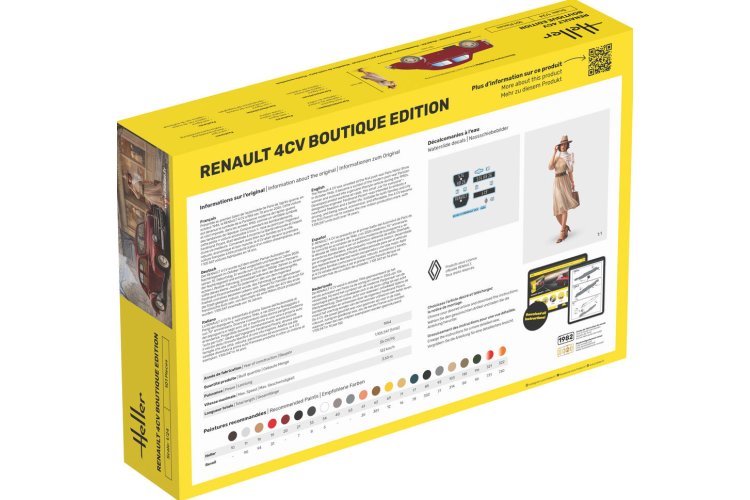 1:24 Heller 58762 Renault 4CV Boutique Edition - French Classic Car - Starter Kit - Hel58762 2 - HEL58762