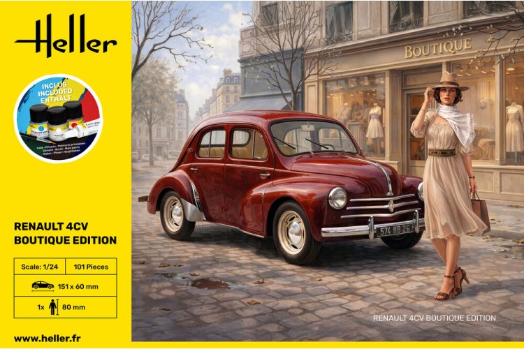1:24 Heller 58762 Renault 4CV Boutique Edition - French Classic Car - Starter Kit - Hel58762 3 - HEL58762
