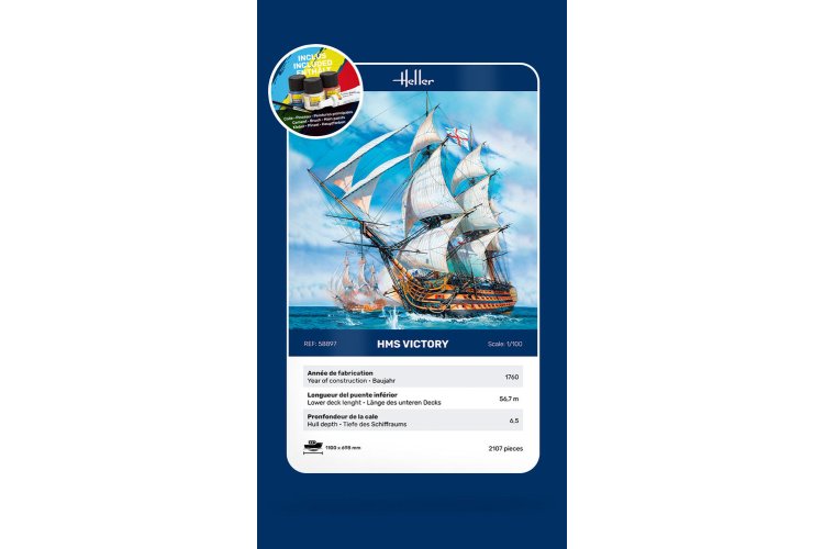 1:100 Heller 58897 HMS Victory Ship - Starter Kit - Hel58897 4 - HEL58897