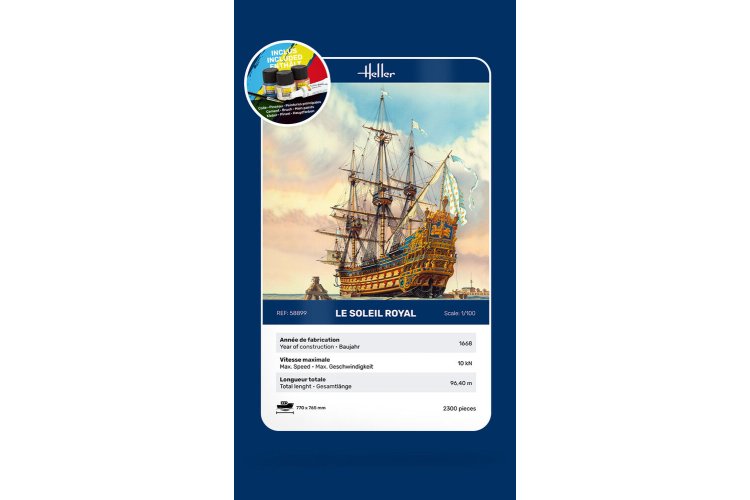 1:100 Heller 58899 Soleil Royal Ship - Starter Kit - Hel58899 4 - HEL58899