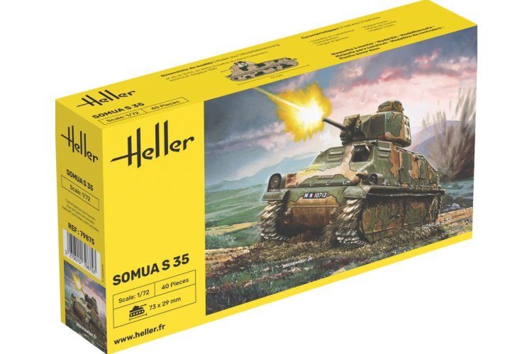 1:72 Heller 79875 SOMUA S35 - Franse Middelzware Tank - Hel79875 1 - HEL79875