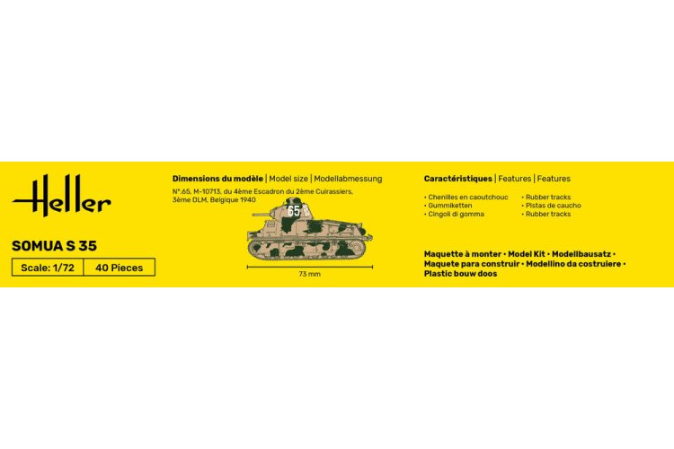 1:72 Heller 79875 SOMUA S35 - Franse Middelzware Tank - Hel79875 5 - HEL79875
