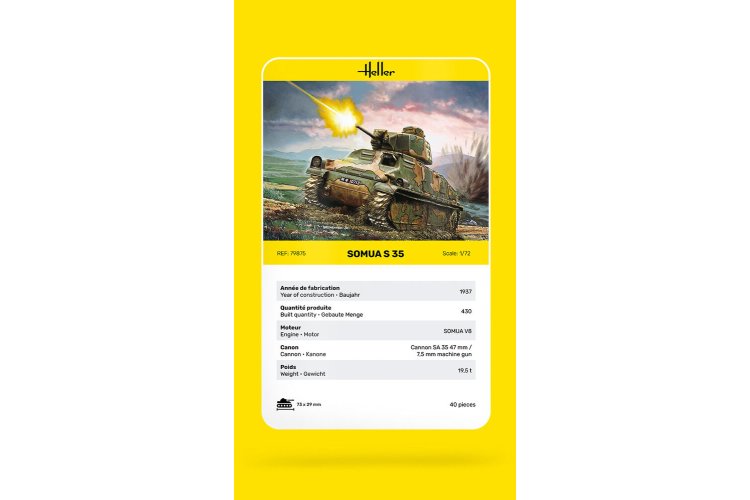 1:72 Heller 79875 SOMUA S35 - Franse Middelzware Tank - Hel79875 6 - HEL79875