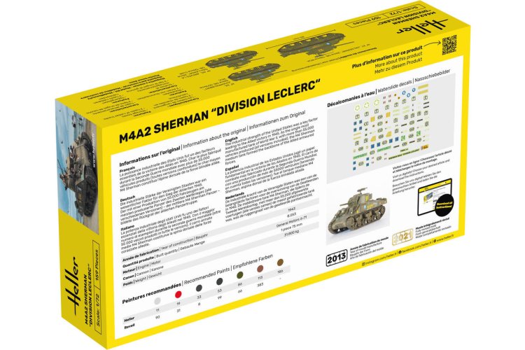 1:72 Heller 79894 M4A2 Sherman Division Leclerc - Franse Middelzware Tank - Hel79894 2 - HEL79894