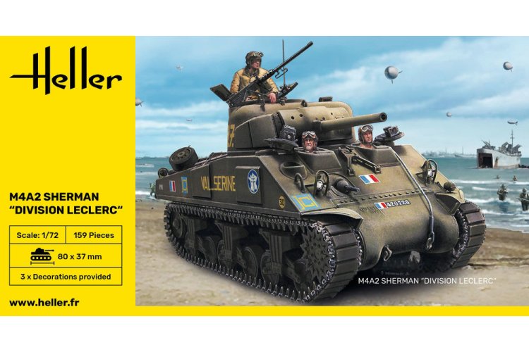 1:72 Heller 79894 M4A2 Sherman Division Leclerc - Franse Middelzware Tank - Hel79894 3 - HEL79894