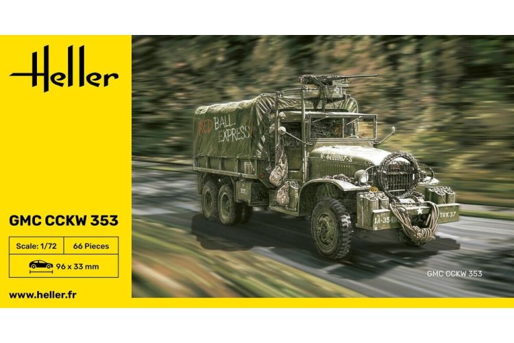 1:72 Heller 79996 GMC CCKW 353 - Amerikaanse Militaire Vrachtwagen - Hel79996 3 - HEL79996